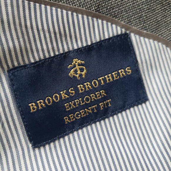 Brooks Brothers Explorer Gray Regent Fit Blazer 48R Golden Fleece Buttons - Picture 6 of 12